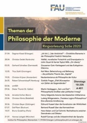 Veranstaltungsplakat Philosophie der Moderne